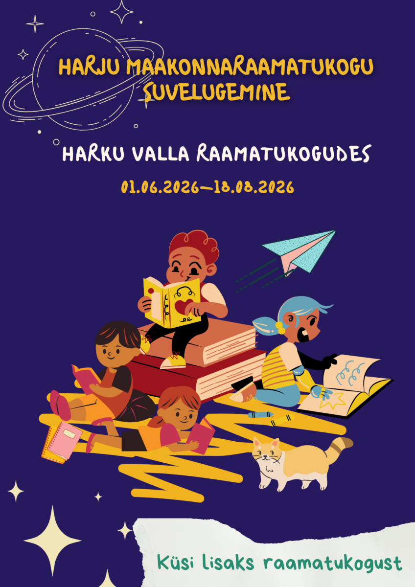 Tumesinine plakat lugeva lapsega.